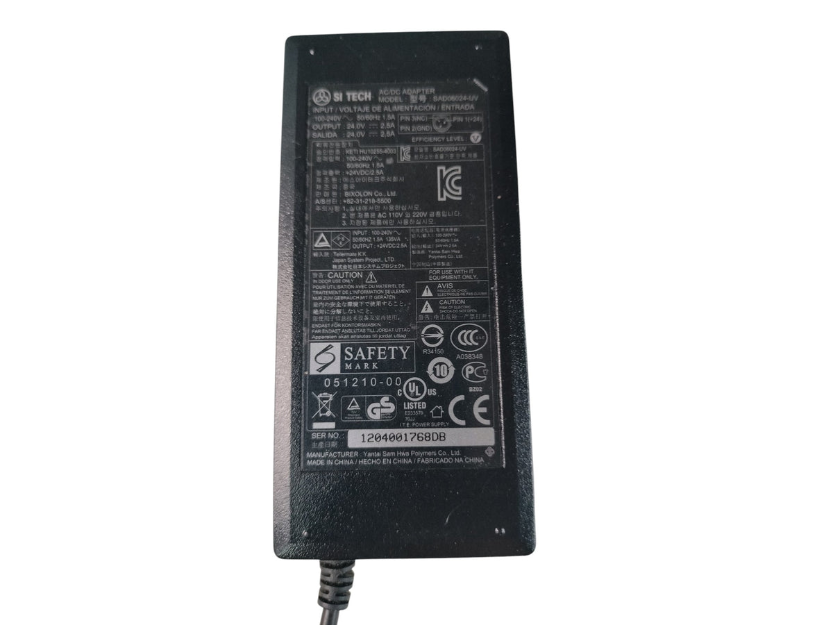 SI Tech SAD06024-UV 051210-00 24V 2.5A Receipt Printer Power Supply