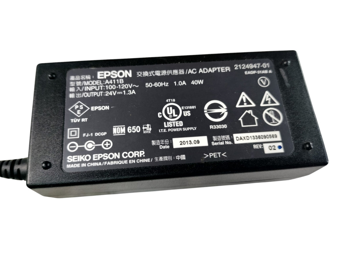 Epson A411B 2124947-01 24V 1.3A Receipt Printer Power Supply