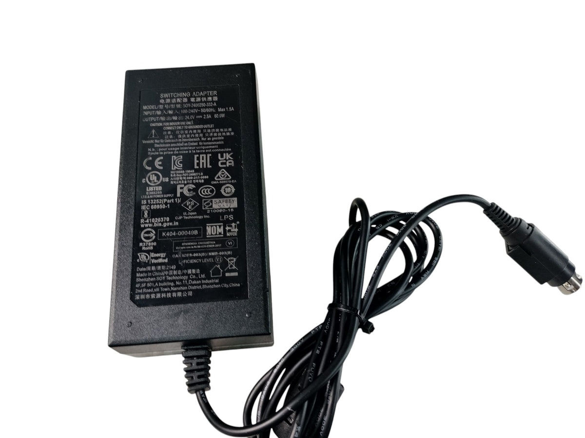 SOY SOY-2400250-332-A 24V 2.5A Receipt Printer Power Supply