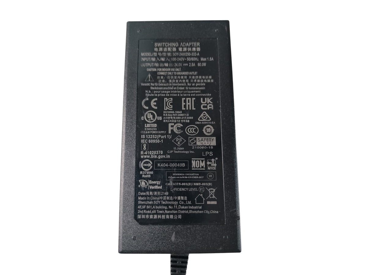 SOY SOY-2400250-332-A 24V 2.5A Receipt Printer Power Supply
