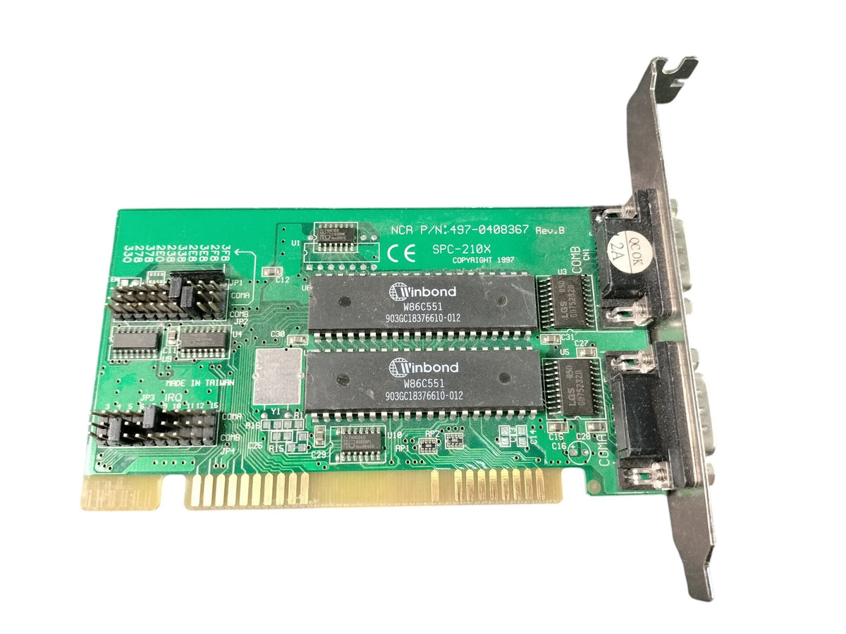 NCR 497-0408367 Rev B Dual DB9 Serial ISA Expansion Card SPC-210X