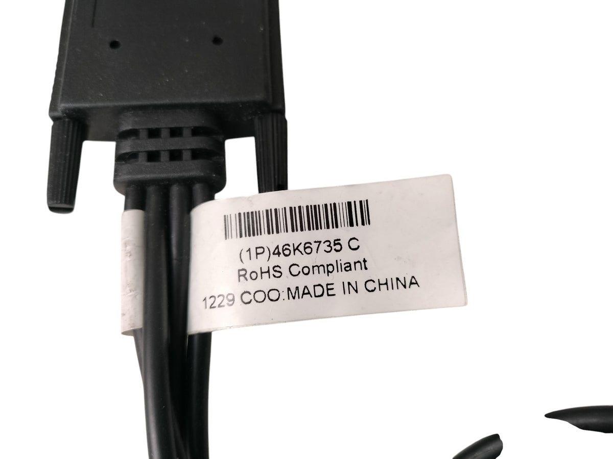 IBM Digi 46K6735 VHDCI to 4x DB9 Serial Breakout Cable Assembly
