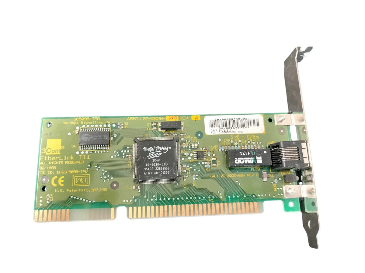 3Com EtherLink III 3C509B-TPO 10Mbps ISA Network Interface Card