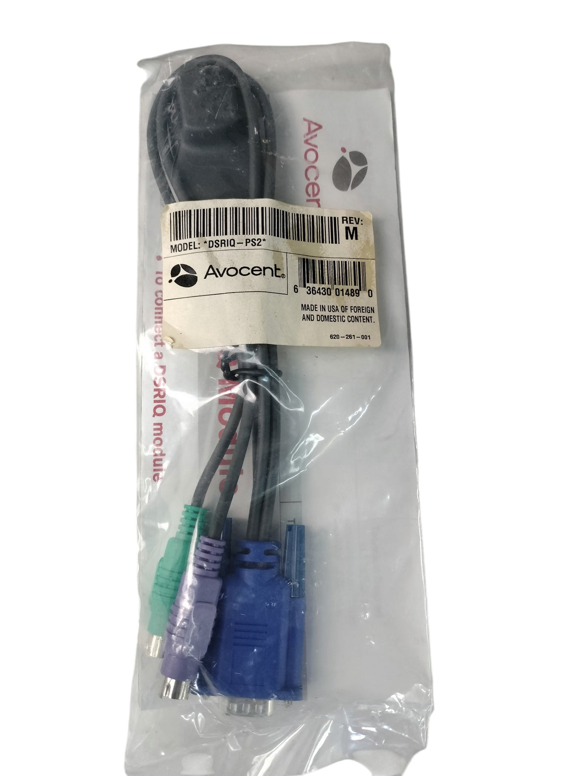 New Avocent DSRIQ-PS2 Rev M Server Interface Module DSRIQ Module Cable