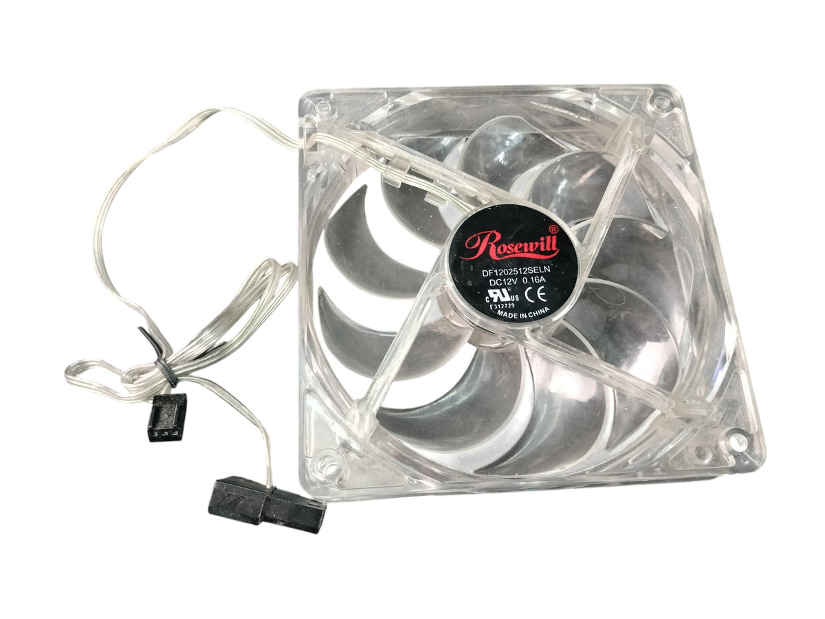 Rosewill DF1202512SELN 120mm Clear Blue LED PC Case Cooling Fan 3-Pin & Molex