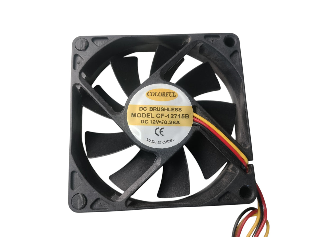 Foxconn Colorful CF-12715B 70mm x 15mm DC 12V 0.28A CPU Heatsink Case Fan 3-Pin