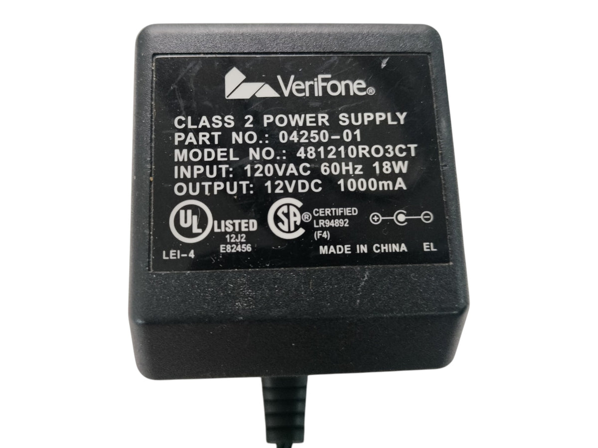Genuine VeriFone 12V 1A 1000mA Class 2 Power Supply Adapter 04250-01 481210RO3CT