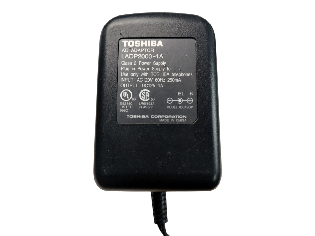 Genuine Toshiba LADP2000-1A 12V 1A Telephone AC Power Adapter 830AS001 Strata