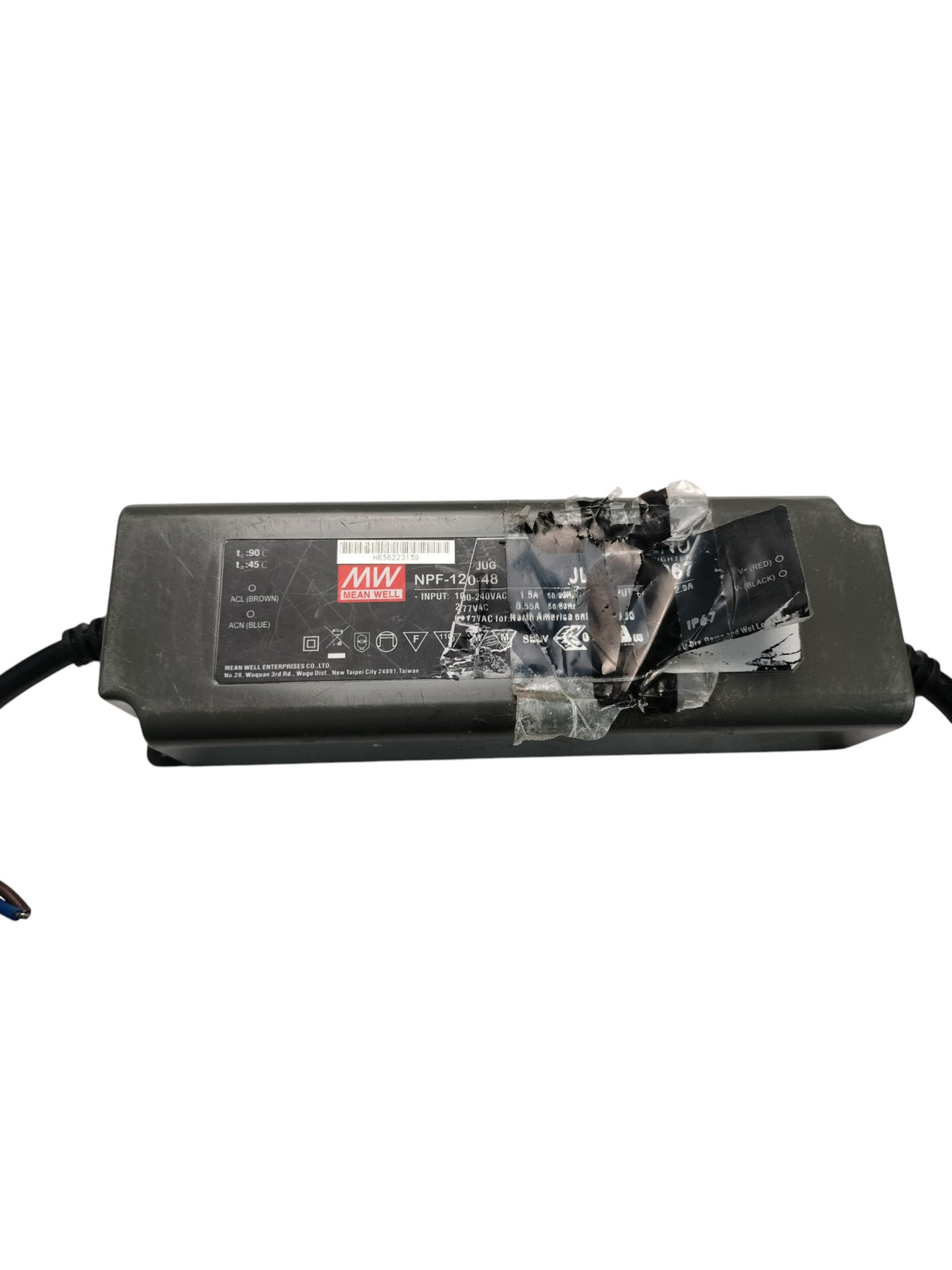 Mean Well NPF-120-48 48V 2.5A 120W IP67 Waterproof LED Driver Power Supply