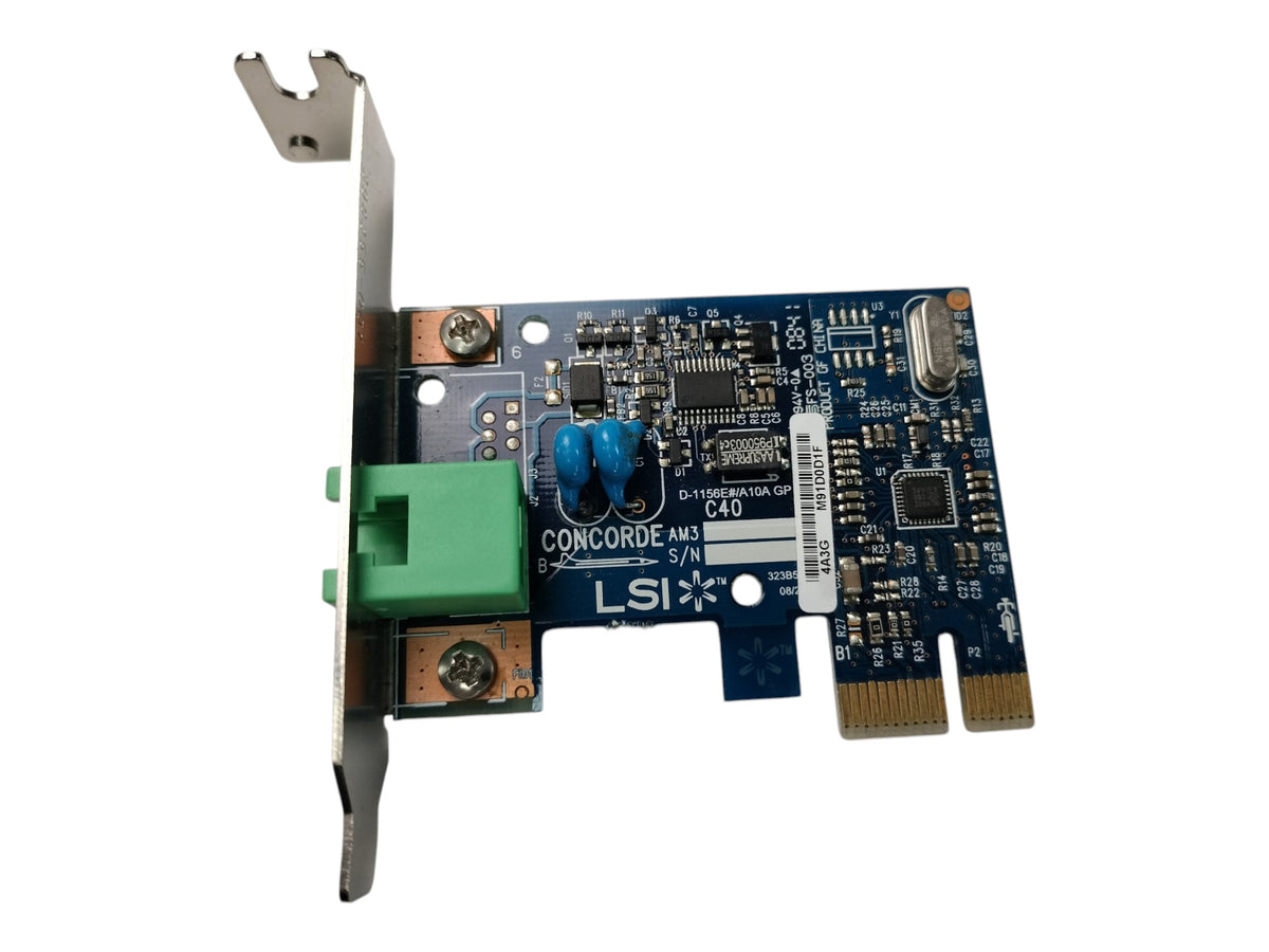 HP LSI Concorde C40 56K V.92 PCIe x1 Fax Dial-Up Modem Card 490589-001 Low Prof