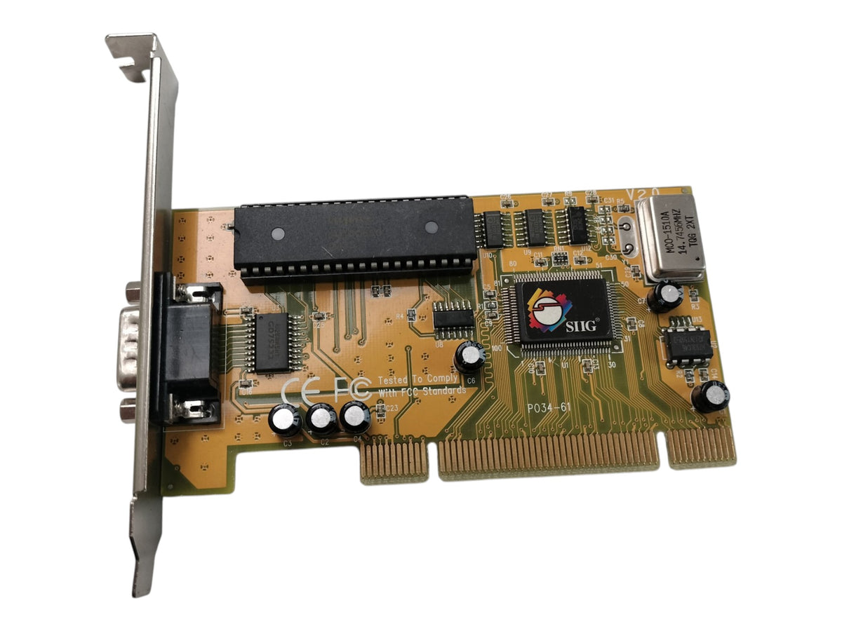 SIIG JJ-P10211 CyberSerial 1-Port RS-232 DB9 Serial PCI Card GM16C550 POS CNC