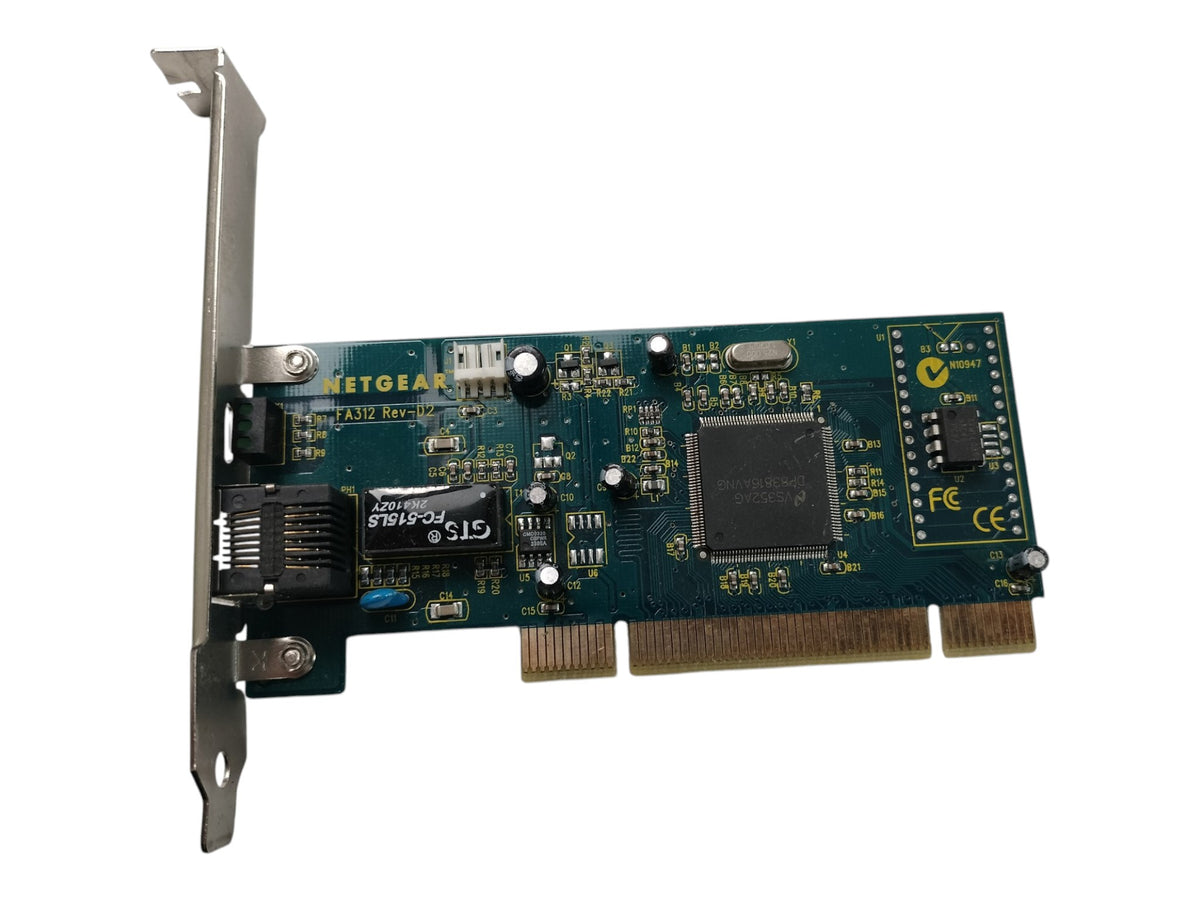 Netgear FA312 Rev-D2 10/100 Fast Ethernet PCI Network Card NIC DP83815 Retro PC