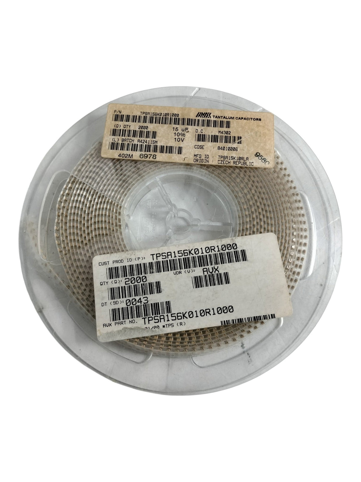 Partial Reel AVX TPSA156K010R1000 15uF 10V 10% SMD Tantalum Capacitors Case A