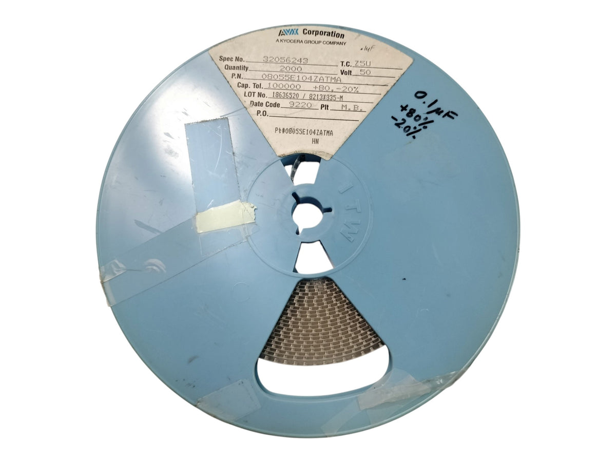 Reel AVX 08055E104ZATMA 0.1uF 100nF 50V Z5U 0805 SMD Ceramic Capacitors USA NOS