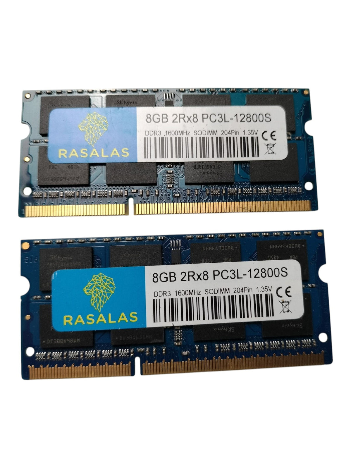 16GB (2x8GB) Rasalas DDR3L 1600MHz PC3L-12800S 2Rx8 204-Pin SODIMM Laptop RAM