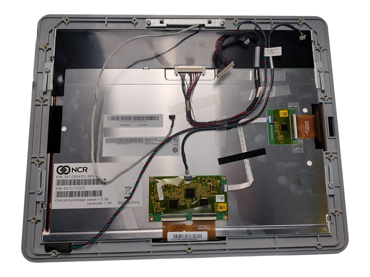 NCR 497-0504701 Rev B 15" Touchscreen Display & Bezel AUO G150XTN06 RealPOS XR7