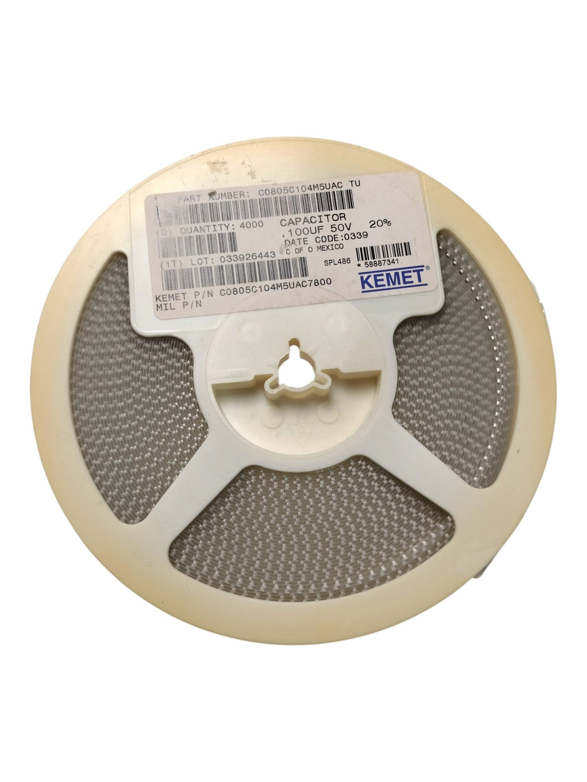 Reel KEMET C0805C104M5UACTU 0.1uF 100nF 50V 20% Z5U 0805 SMD Ceramic Capacitors