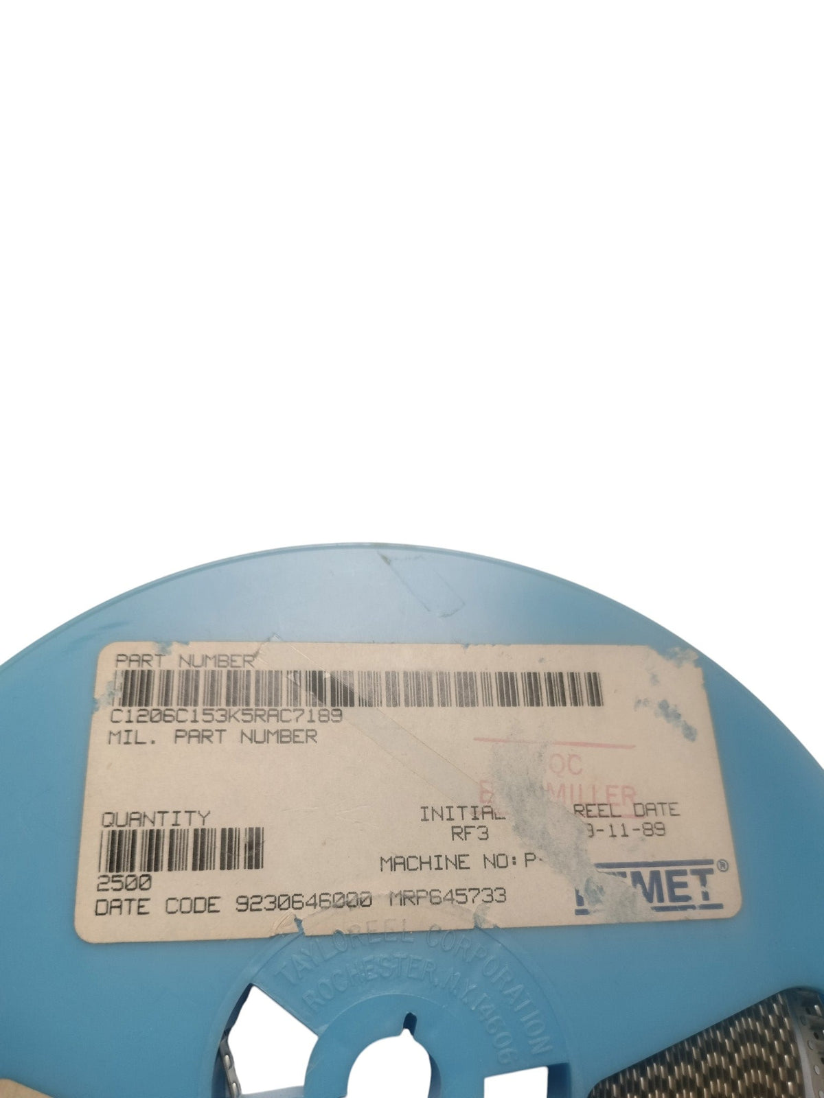 Partial Reel KEMET C1206C153K5RAC 0.015uF 15nF 50V 10% X7R 1206 SMD Capacitors