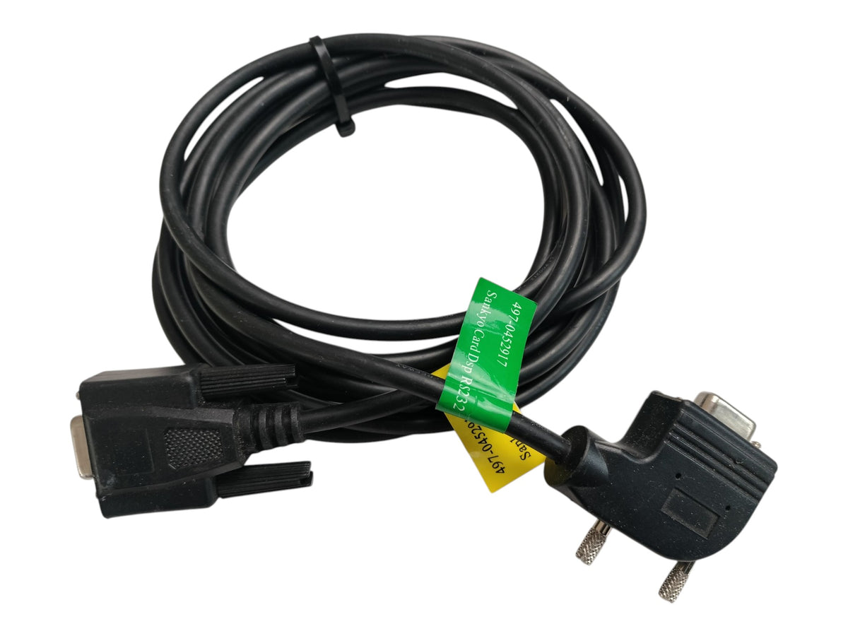 Genuine NCR 497-0452917 Sankyo Card Dsp RS232 Serial Cable DB9F Angled Kiosk ATM