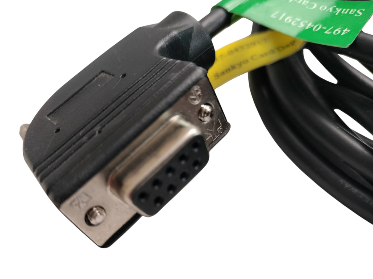 Genuine NCR 497-0452917 Sankyo Card Dsp RS232 Serial Cable DB9F Angled Kiosk ATM