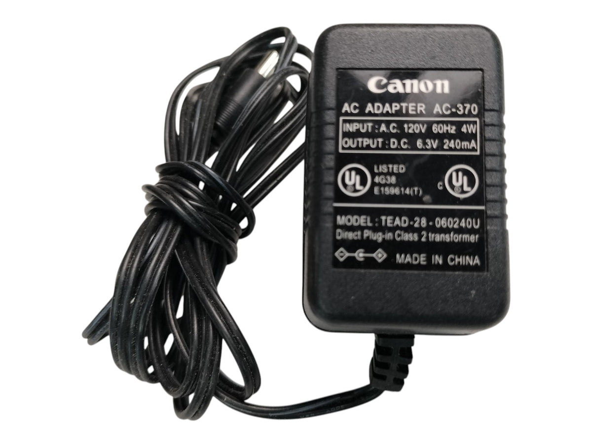 Genuine Canon AC-370 TEAD-28-060240U AC Power Adapter 6.3V 240mA P23-DH P11-DH