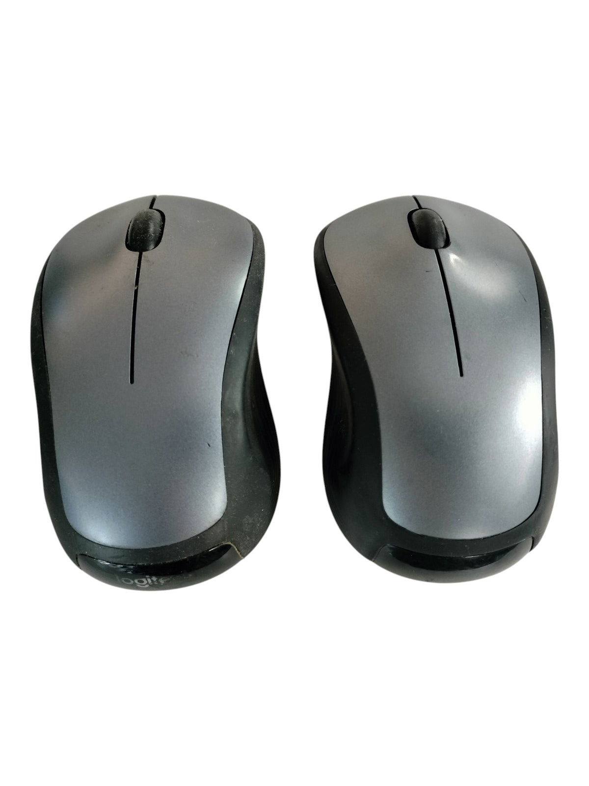 Lot of 2 Logitech M310 Wireless Optical Mouse Silver/Black + Unifying Receivers