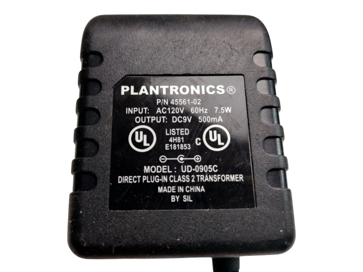 Genuine Plantronics 45561-02 UD-0905C AC Power Adapter 9V 500mA CS50 CS55 Base
