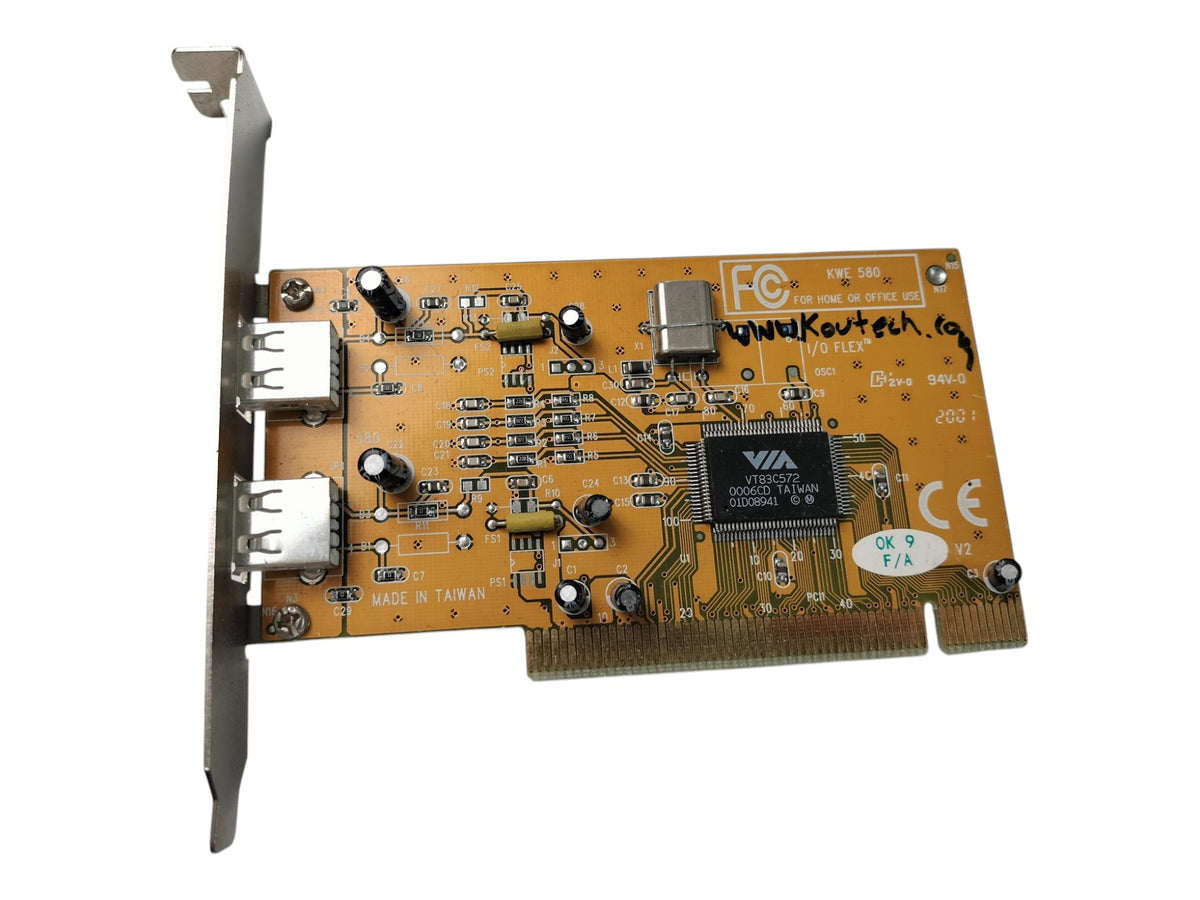 Koutech KWE 580 KW-580 2-Port USB 1.1 PCI Host Card VIA VT83C572 Retro Win 95 98