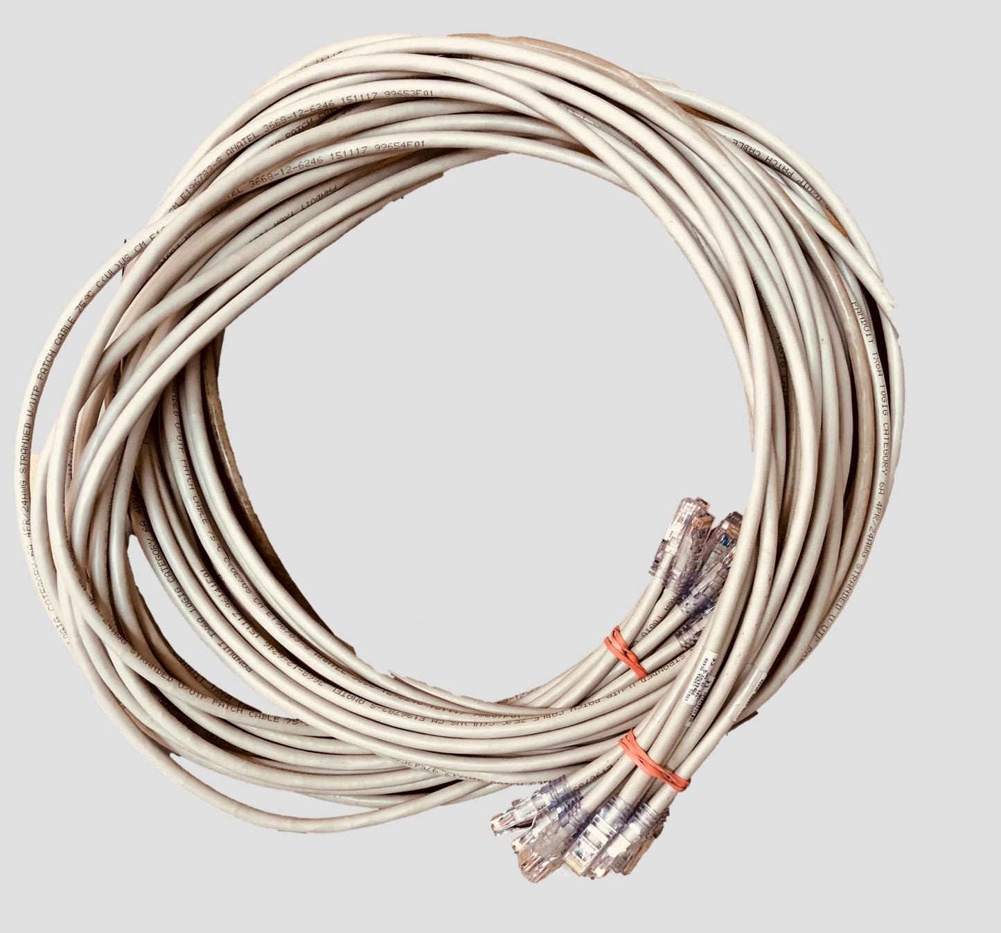LOT of 12 10Gig Cat6A T568B UTP 7ft 4PR/24AWG