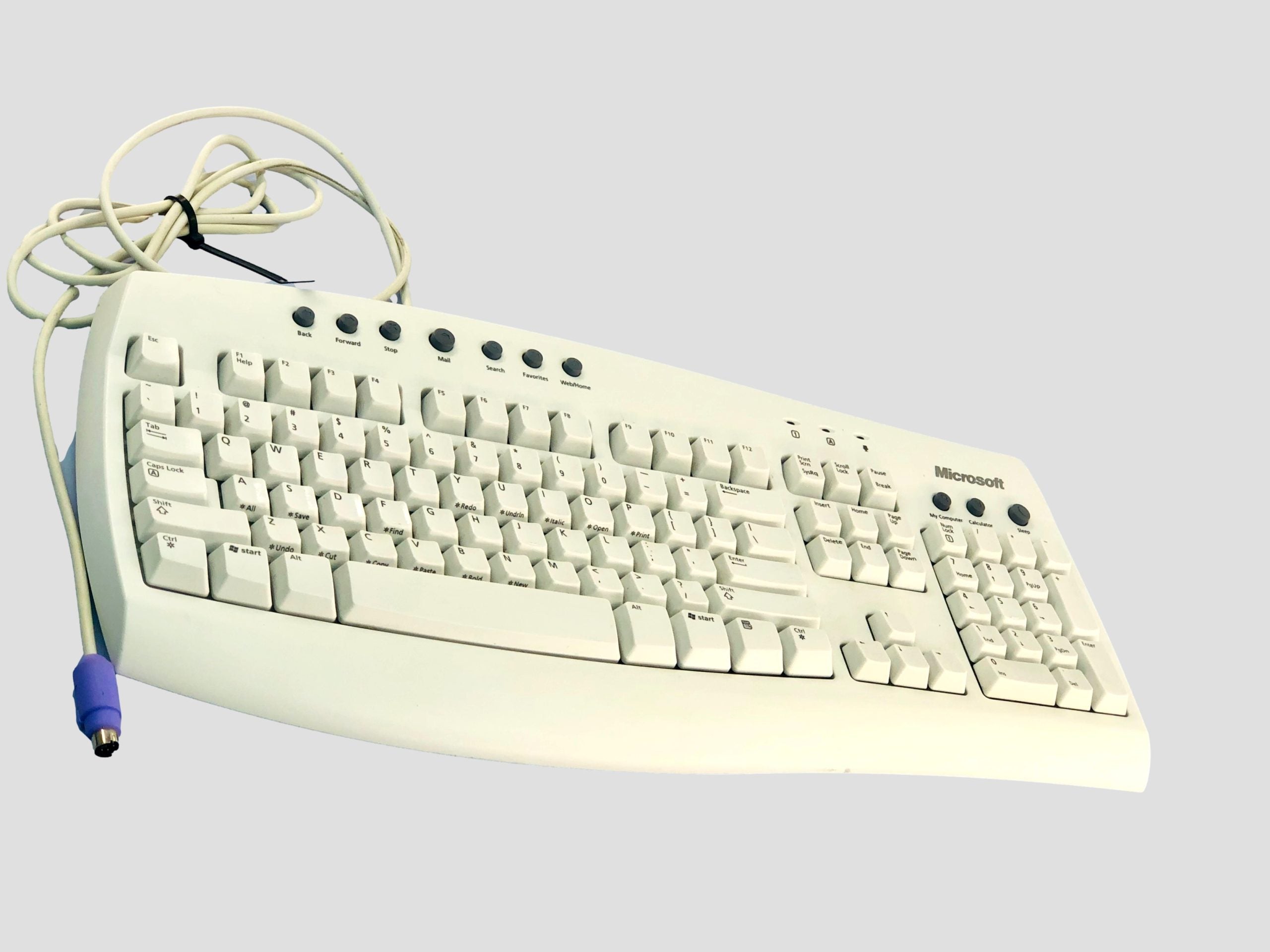 Vintage Microsoft Internet Keyboard PS/2 RT9443 X09-71487 – My Store