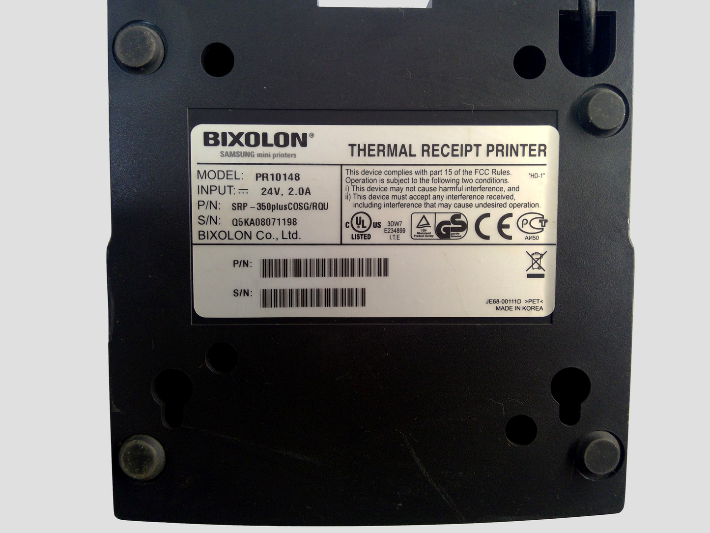 Bixolon SRP-350P Thermal Black Receipt Printer(with bracket)