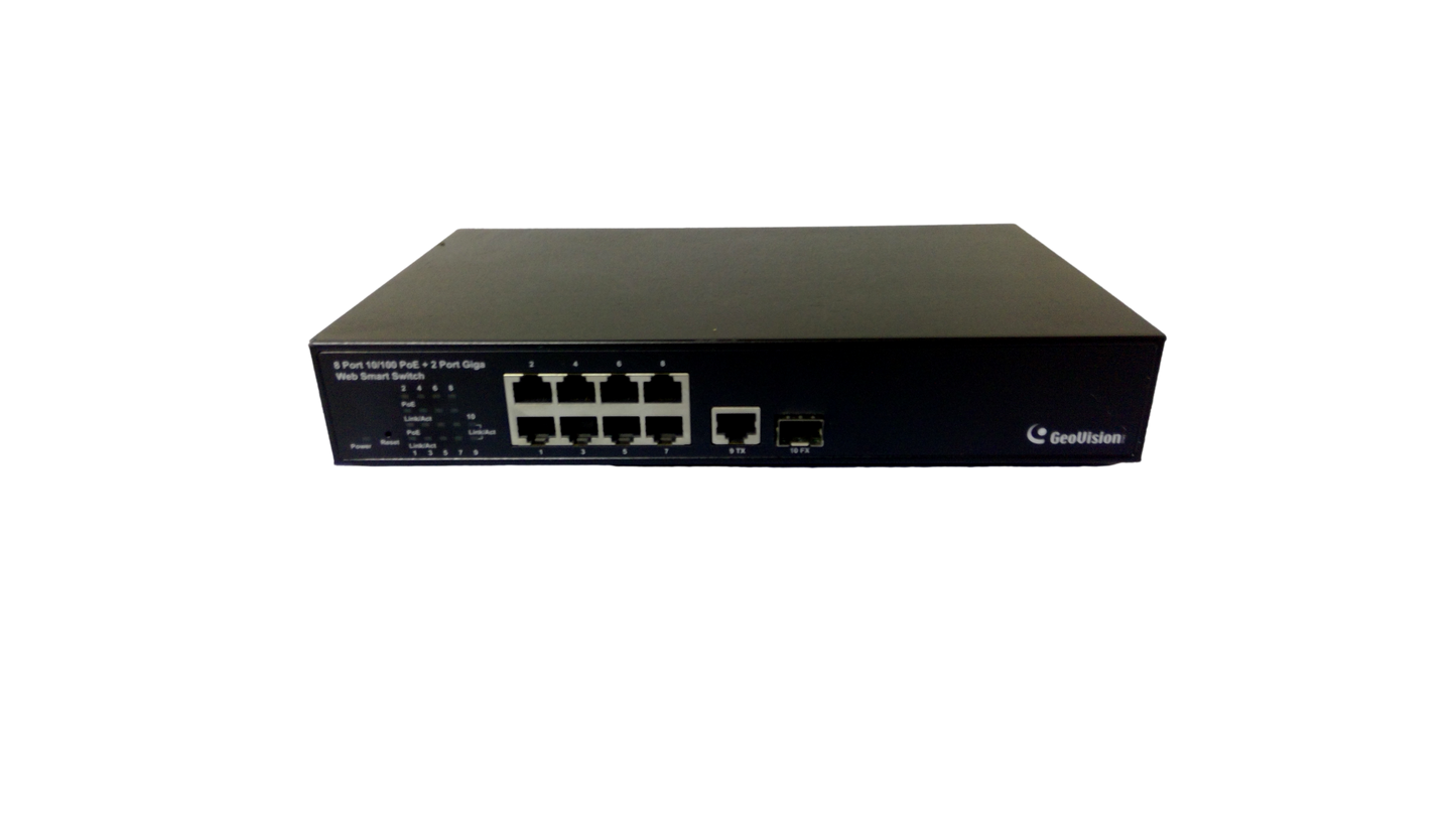 Geovision GV-POE0801 8-Port Fast Ethernet Managed PoE Switch