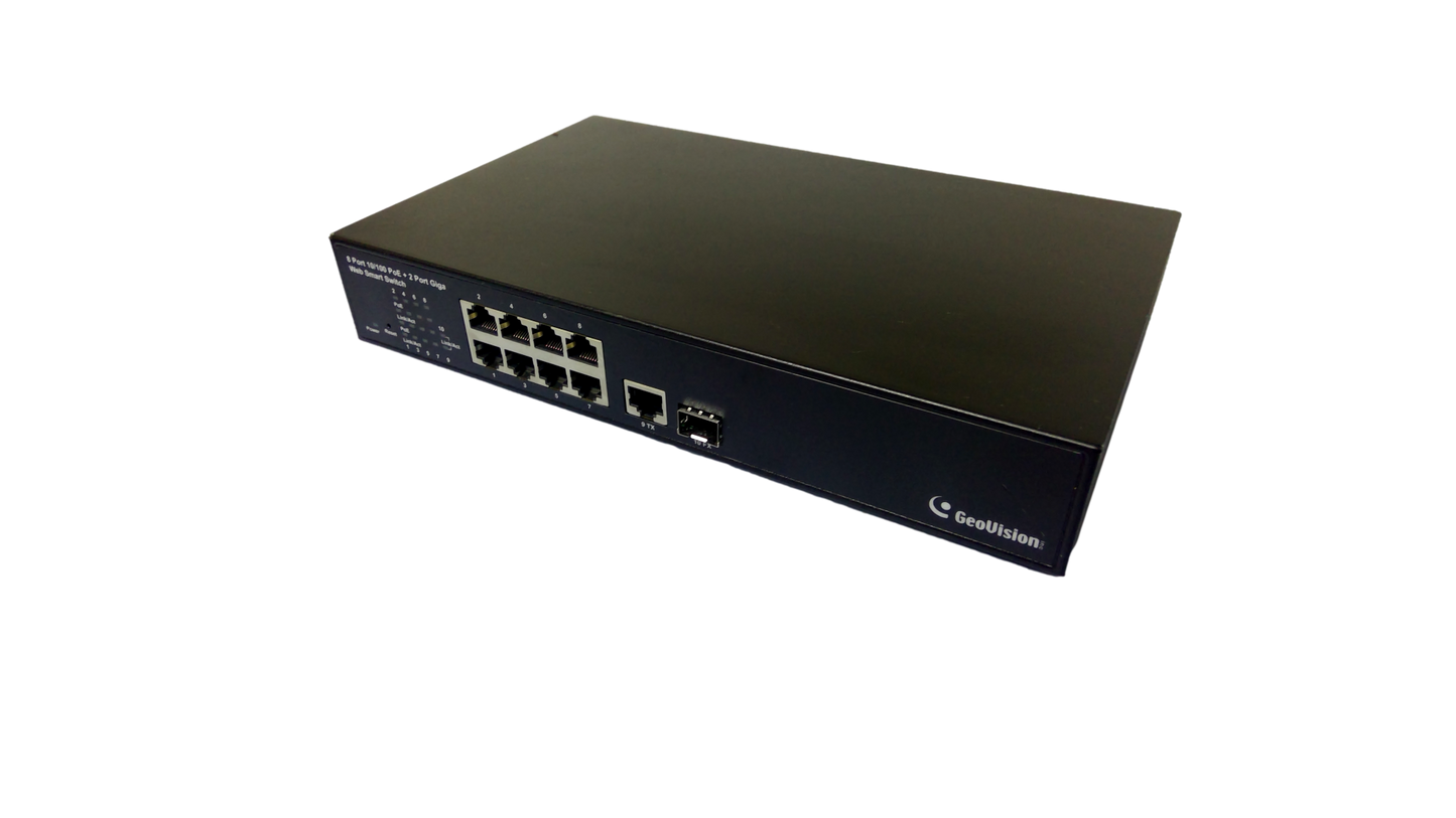 Geovision GV-POE0801 8-Port Fast Ethernet Managed PoE Switch