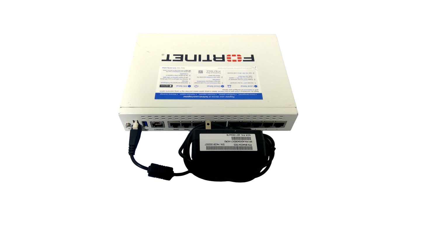 Fortinet Fortiwifi 60D FG-60D Security Appliance Firewall / VPN w/ AC Adapter