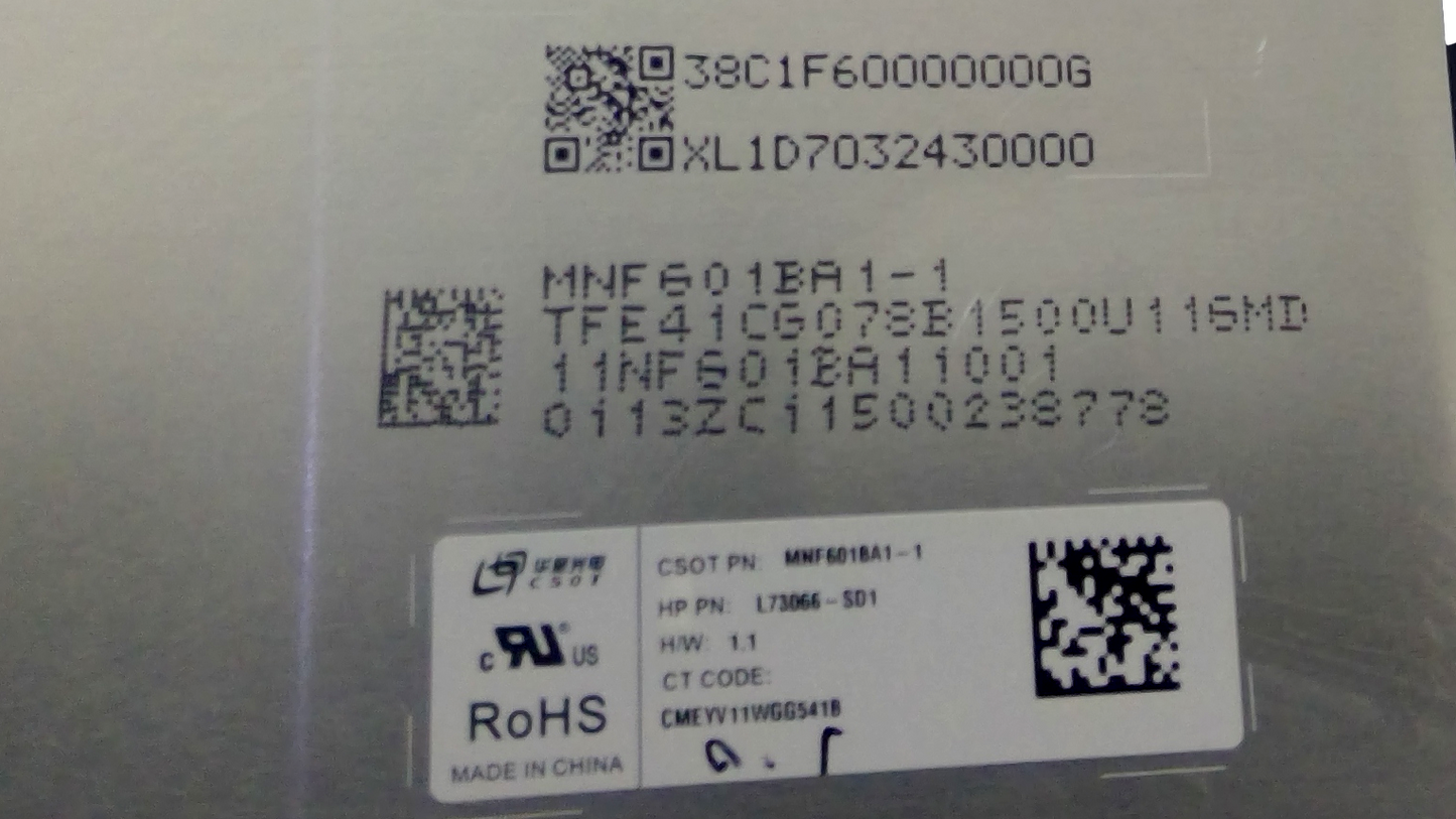 The HP SPS L73066-SD1 15.6" screen panel