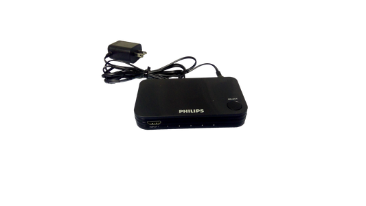 Philips SWV9484B/27 4K UHD 4-Port HDMI 2.0 Switch Box W Power Supply