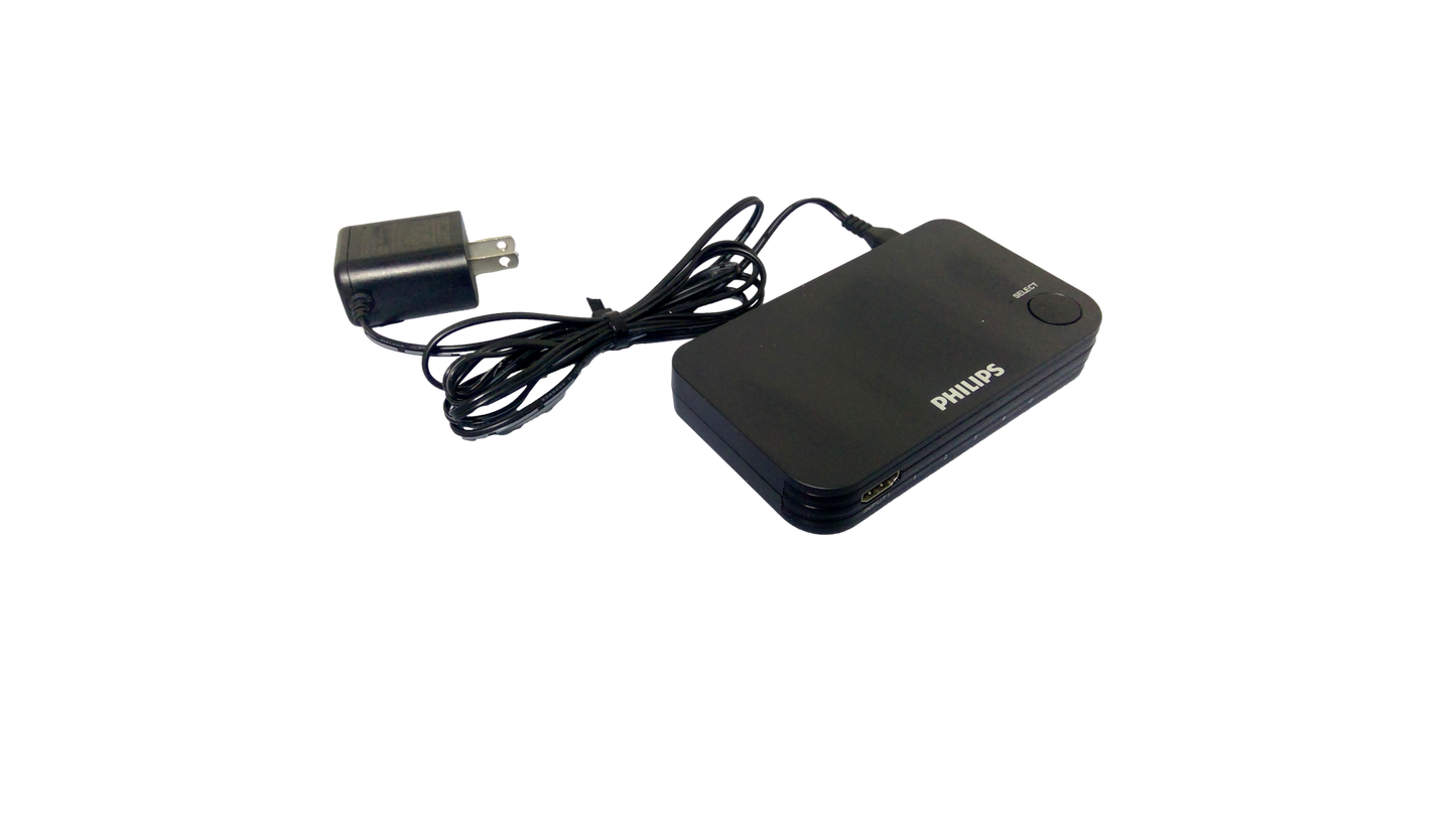 Philips SWV9484B/27 4K UHD 4-Port HDMI 2.0 Switch Box W Power Supply