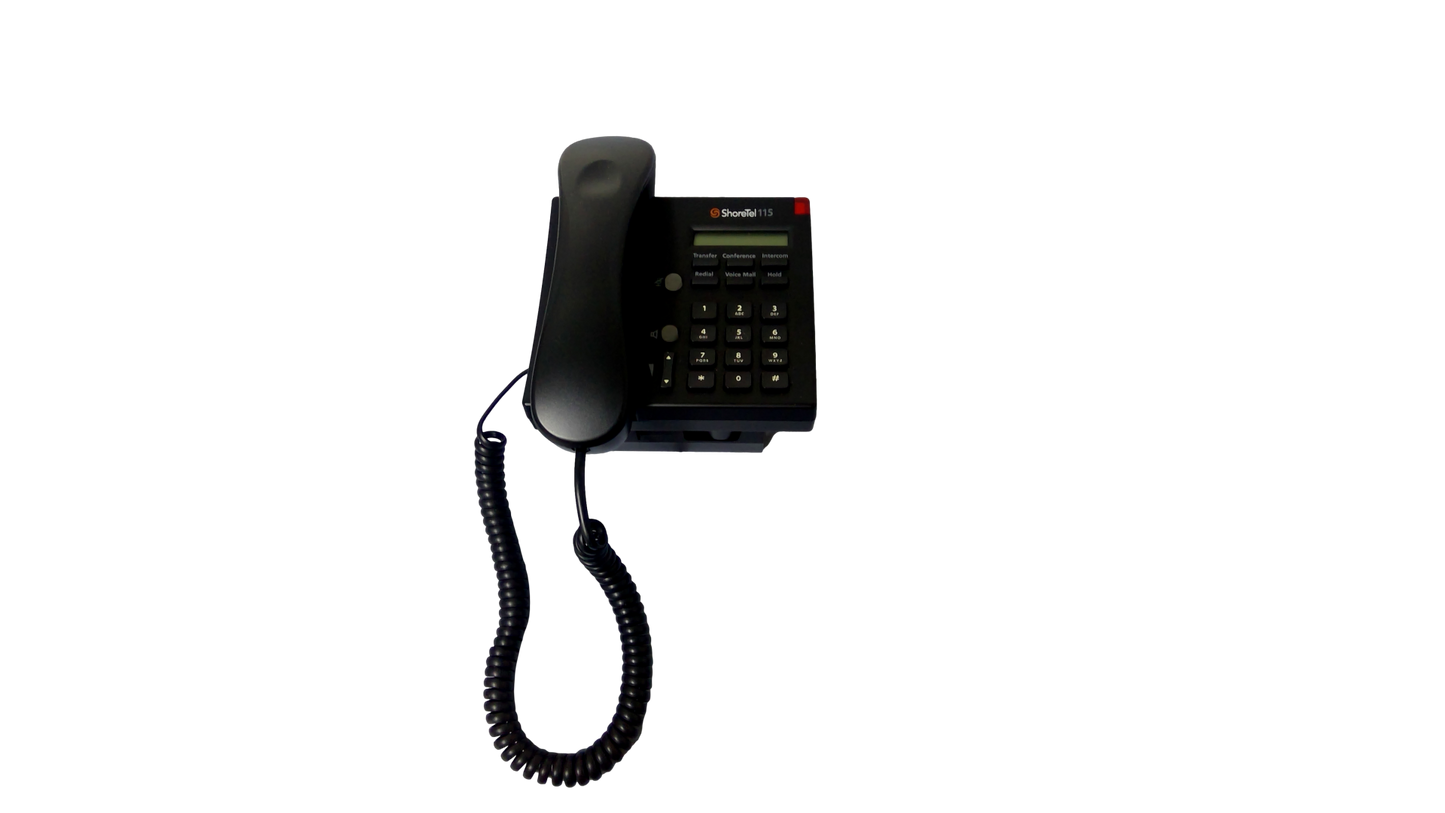 SHORETEL IP 115 VOIP Hands Free Speakerphone Display Phone IP115 Black