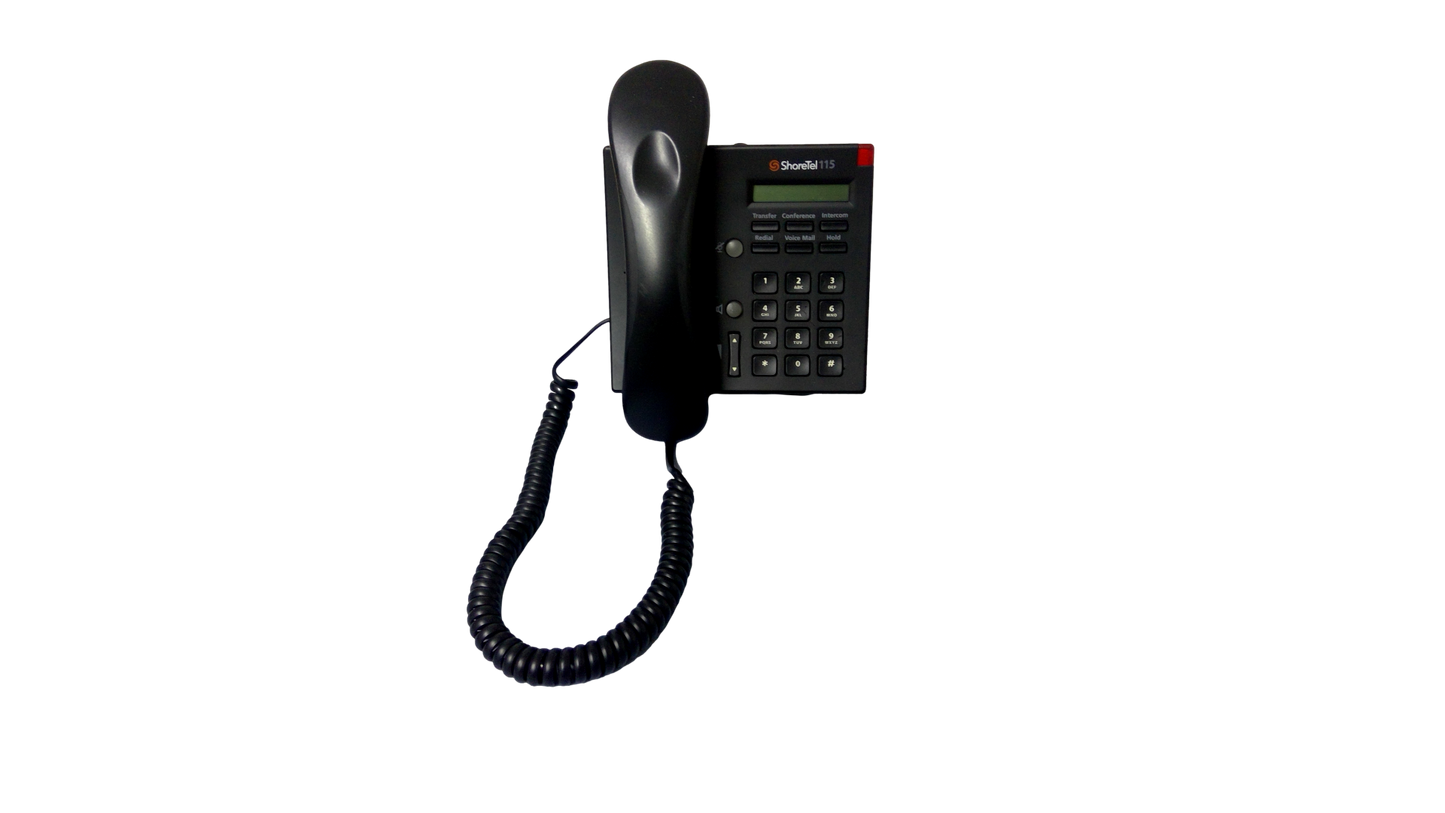 SHORETEL IP 115 VOIP Hands Free Speakerphone Display Phone IP115 Black
