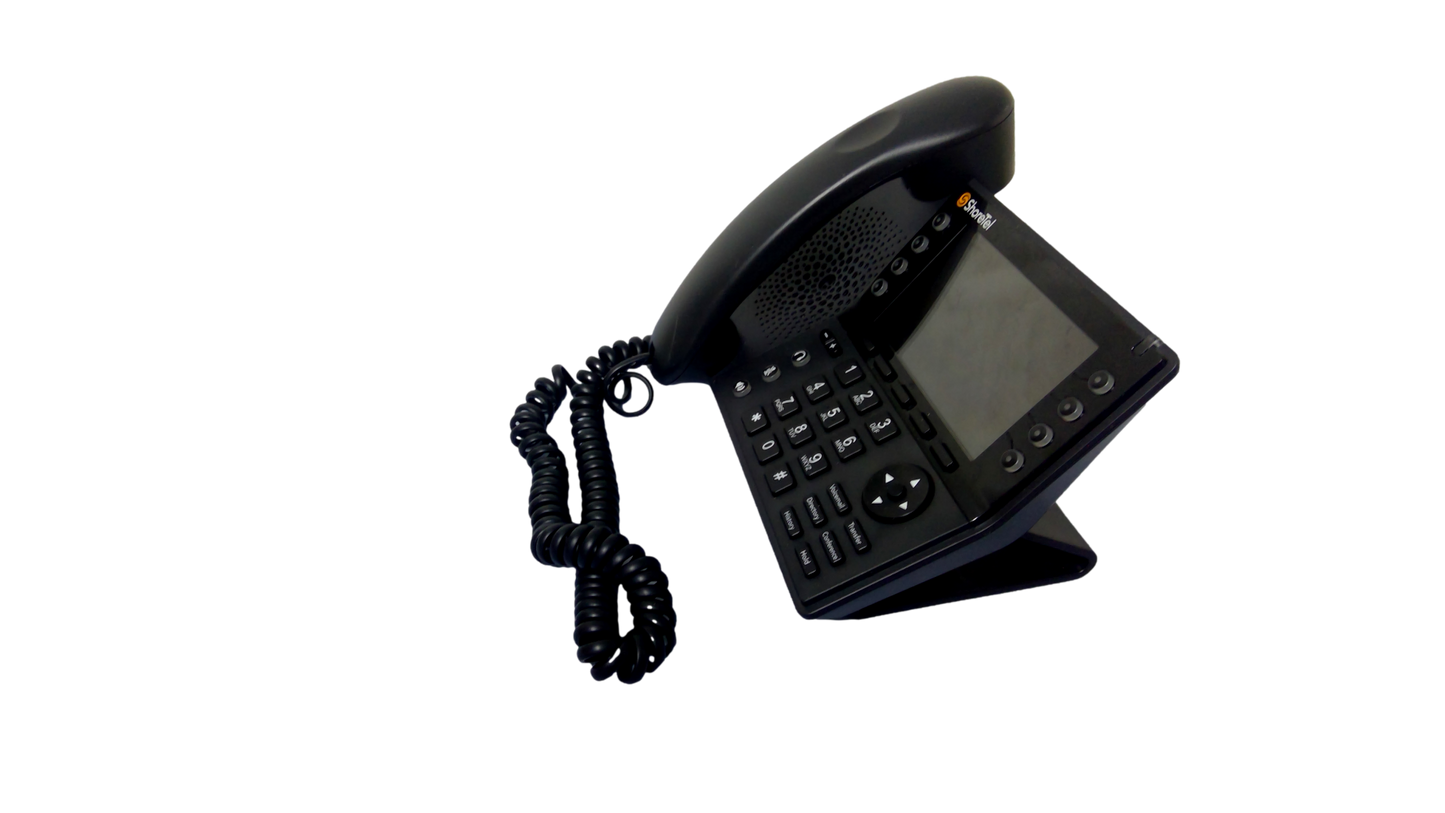 ShoreTel 485G Black 8 Line VoIP Business Phones w/ Stands/Handsets IP485G