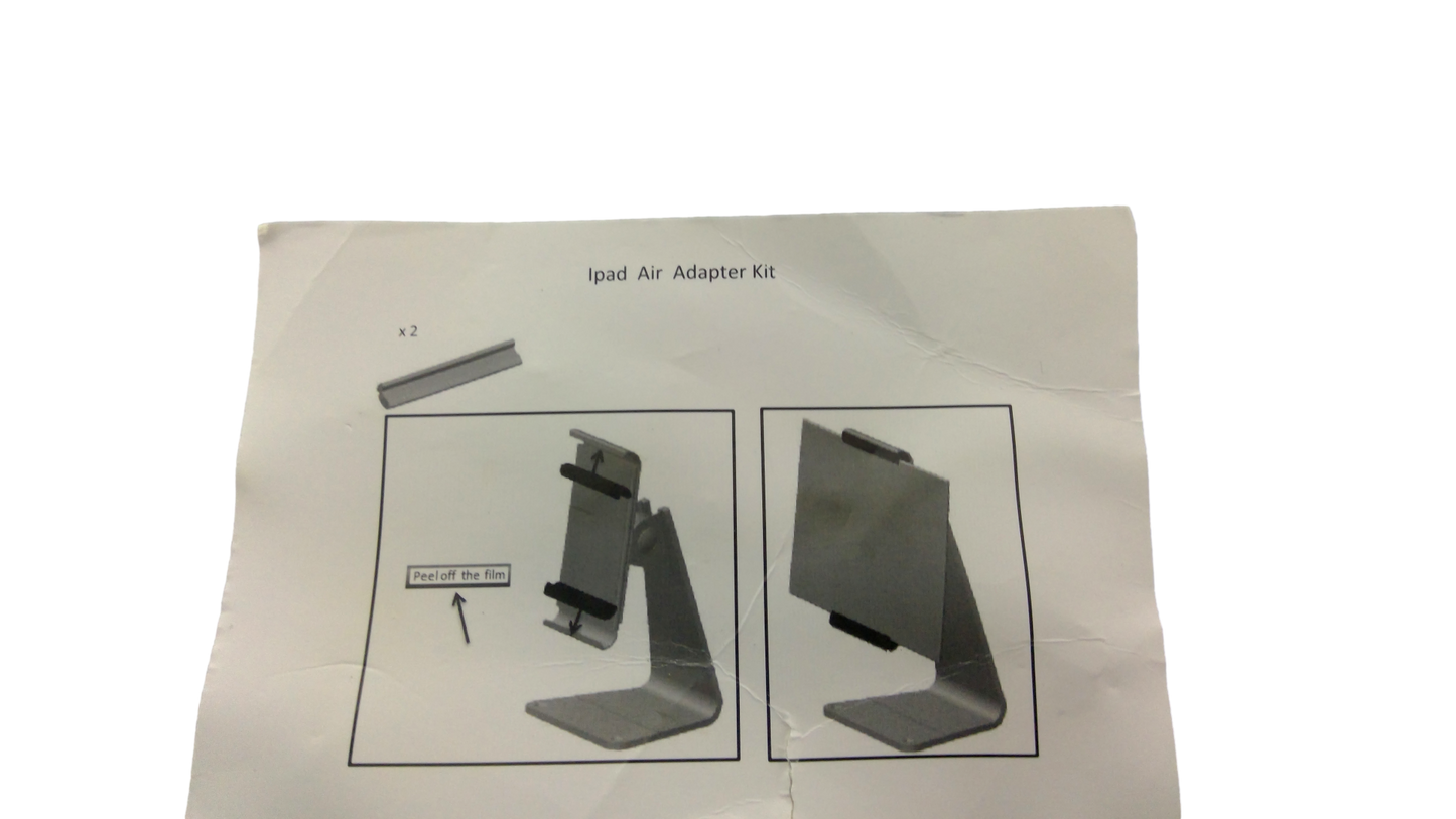 NEW Mount bracket IPAD AIR ADAPTER KIT IN BAG X2 FOR STAND WITH PEEL OFF FILM  