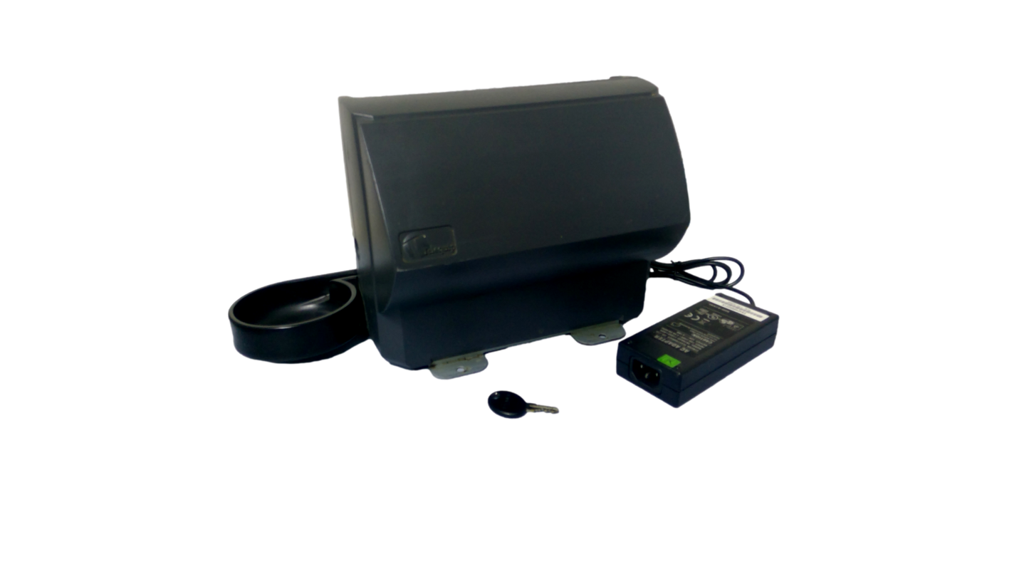 Telequip Corp T-Flex USB RS-232 RJ45 Coin Dispenser Charcoal W power supply