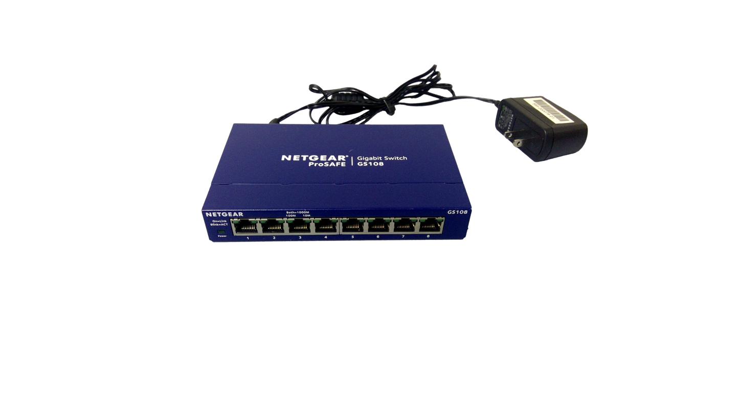 NetGear ProSAFE Gigabit Switch (gs108) 8-Ports External Hub
