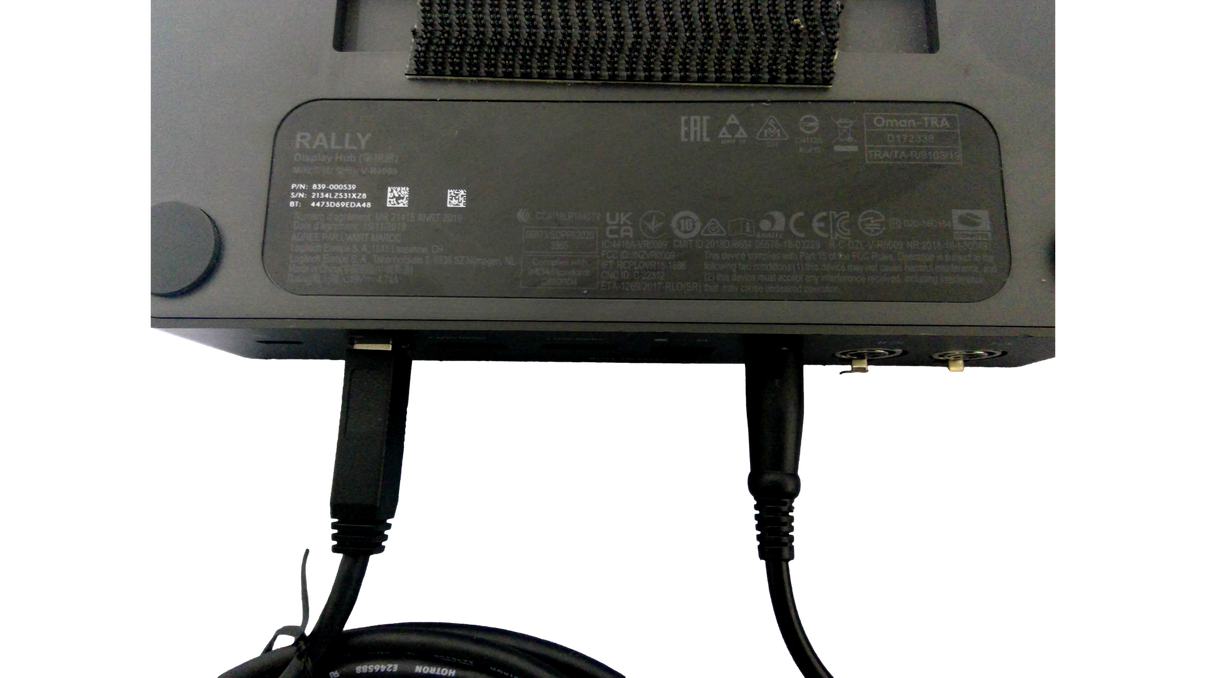 Logitech Rally HDMI USB-C Display Hub V-R0009 839-000539 With Power Su ...