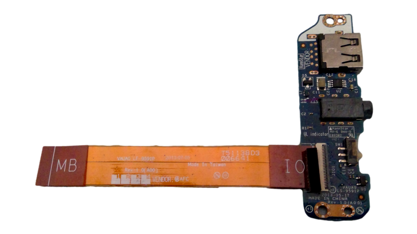 H65F0 LS-9591P RF1X0 OEM DELL AUDIO USB BOARD W/C LATITUDE E7440 P40G