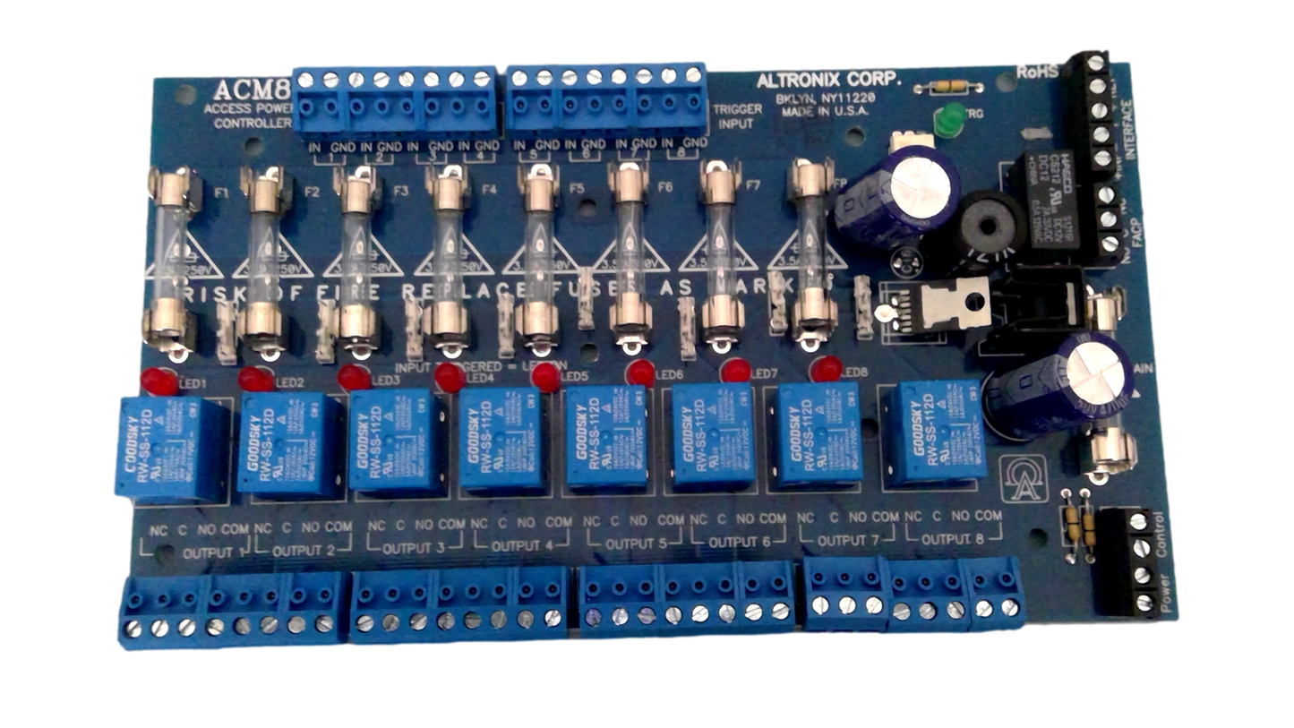 Altronix ACM8CB Multi-Output Access Power Controller Fire Alarm Cameras Security