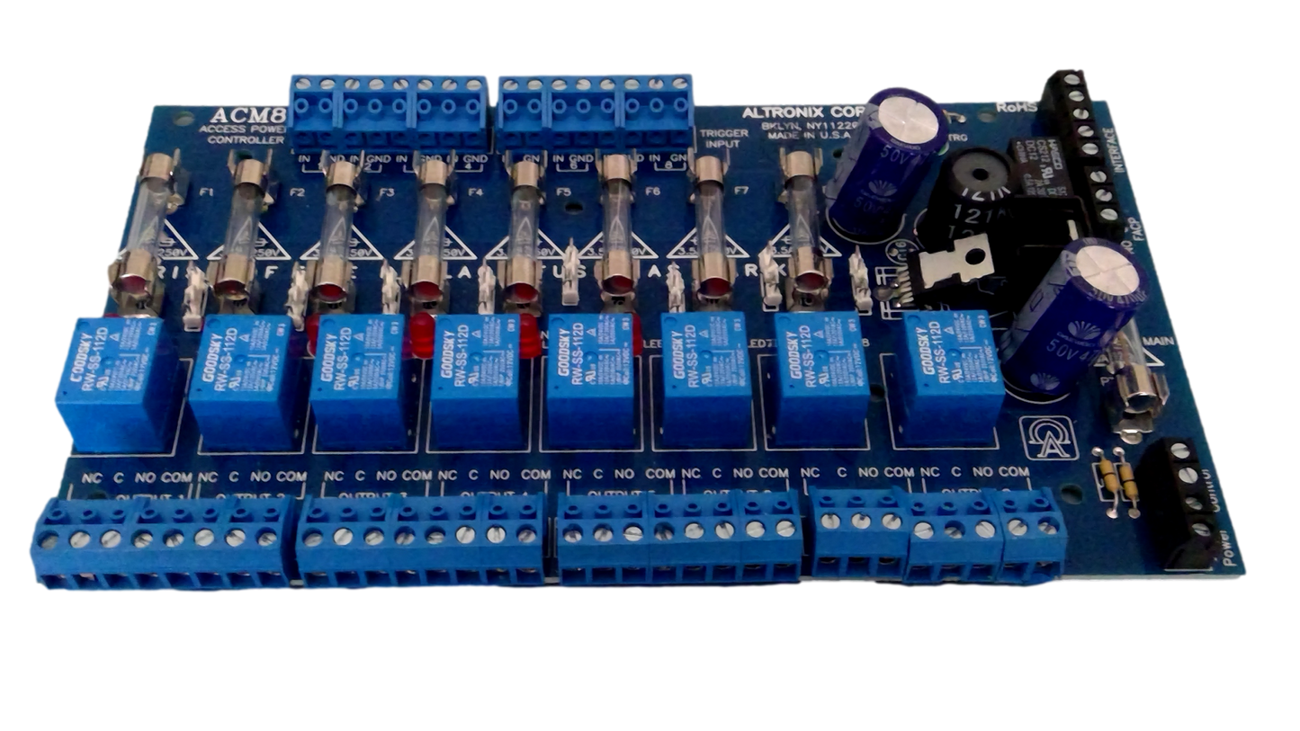 Altronix ACM8CB Multi-Output Access Power Controller Fire Alarm Cameras Security