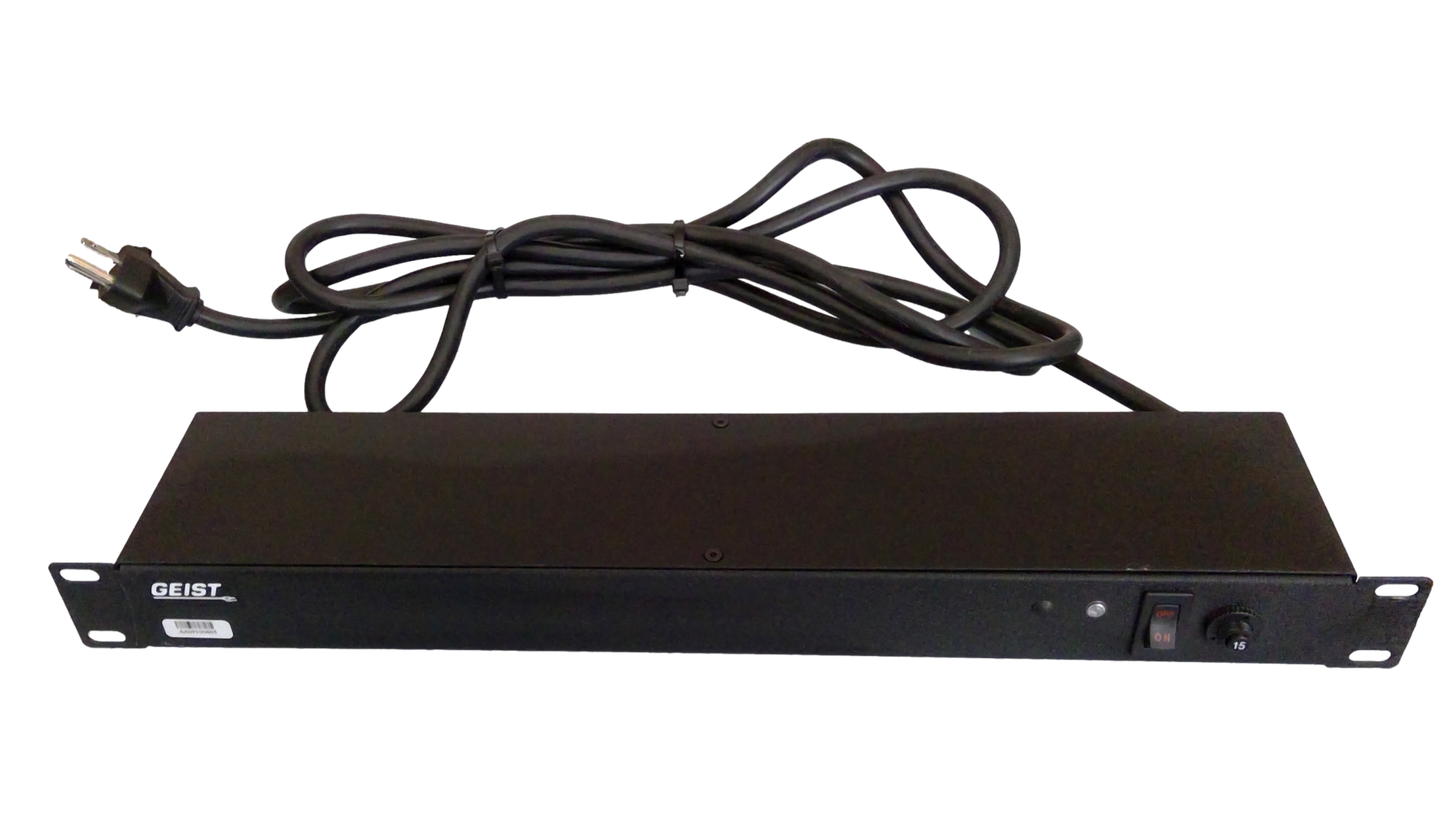 Geist BRT060-10 19" Rackmount 12A 125 VAC 50/60HZ Power Strip 6-Outlets