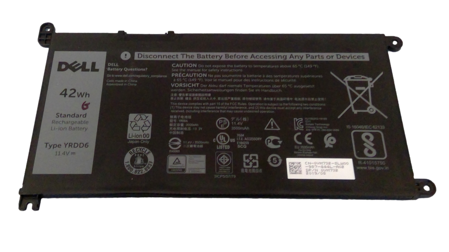 Genuine Dell VM732 Laptop Battery For Dell Inspiron YRDD6