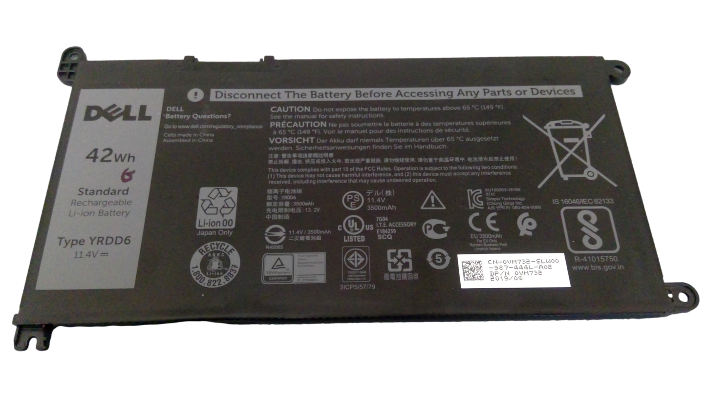 Genuine Dell VM732 Laptop Battery For Dell Inspiron YRDD6
